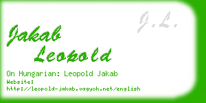 jakab leopold business card